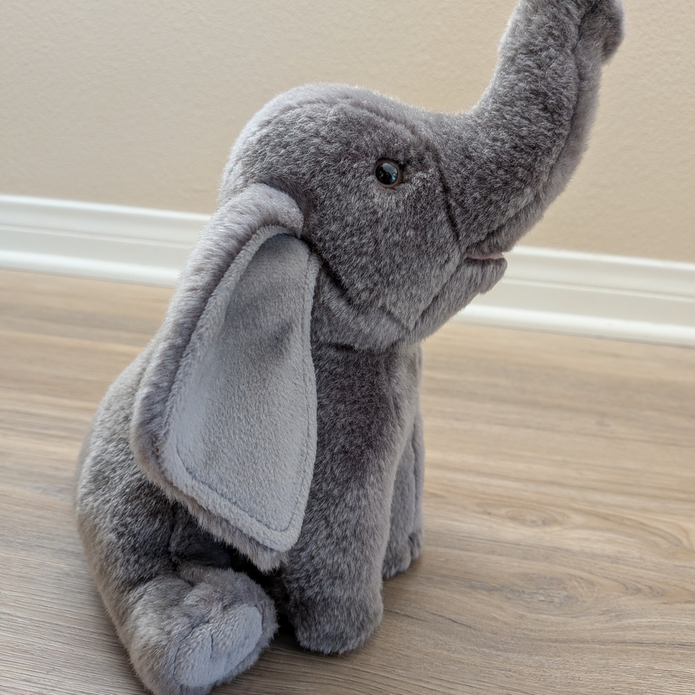 Ushuaia Elephant Plush Stuffed Animal ~14" Collectible Bought In France